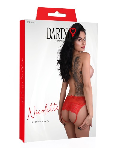 Culotte ouverte Arrière Nicolette Rouge - Strings et Culottes - 5