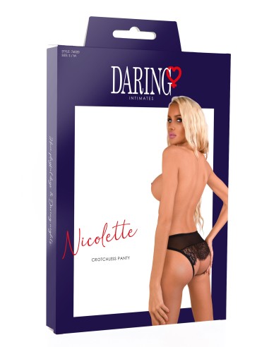 Culotte Ouverte Arrière Nicolette Noire - Strings et Culottes - 7