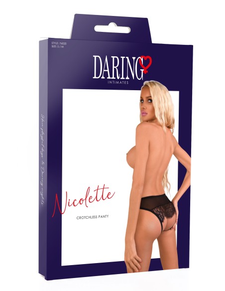 Culotte Ouverte Arrière Nicolette Noire - Strings et Culottes - 7