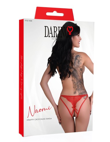Culotte ouverte Strappy Naomi rouge - Strings et Culottes - 5