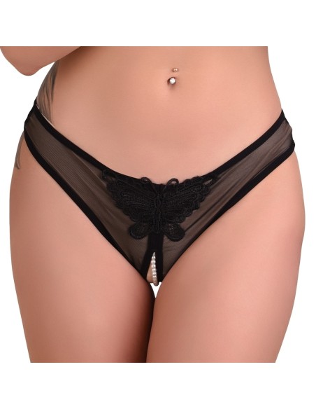 Culotte sexy avec perles Indra Noire