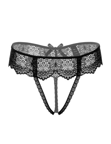 String avec bandeau dentelle Delphine Noir - Strings et Culottes - 4