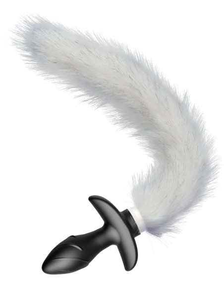 Plug vibrant avec Queue blanche Tail Curve 9 x 3.7cm | Queue 30cm Plug vibrant avec Queue blanche Tail Curve 9 x 3.7cm | Queue 30cm