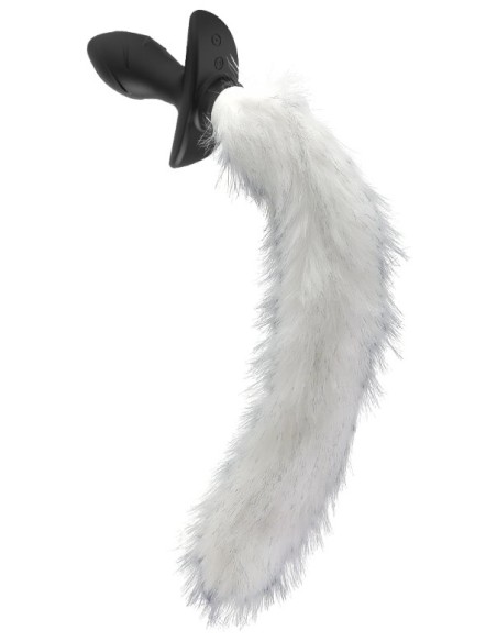 Plug vibrant avec Queue blanche Tail Curve 9 x 3.7cm | Queue 30cm Plug vibrant avec Queue blanche Tail Curve 9 x 3.7cm | Queue 30cm