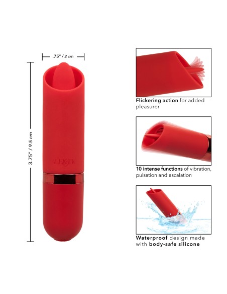 Stimulateur de clitoris avec langue Kyst Flicker Rouge Stimulateur de clitoris avec langue Kyst Flicker Rouge