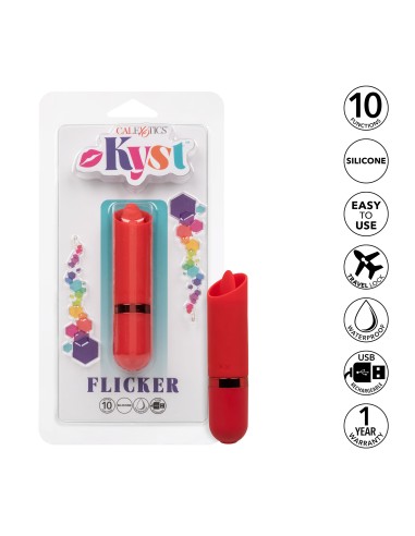 Stimulateur de clitoris avec langue Kyst Flicker Rouge