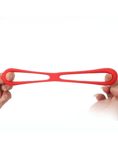 Double Cockring Silicone Soft Duo 40mm Rouge