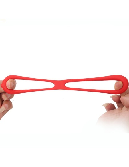 Double Cockring Silicone Soft Duo 40mm Rouge