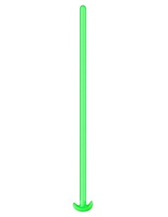 Gode Giant Snake 100 x 3cm Vert Phosphorescent