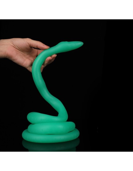 Gode long Ultra Snake 120 x 2.7cm Vert