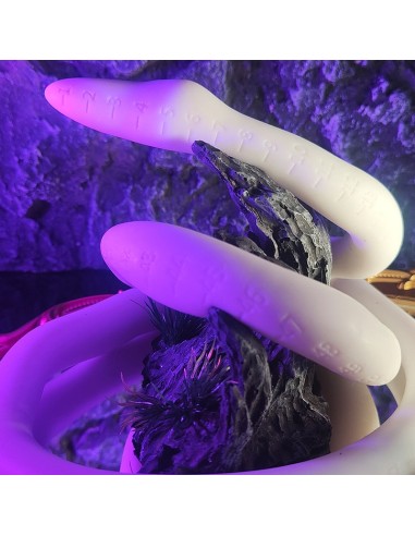 Gode long Ultra Snake 120 x 2.7cm Blanc