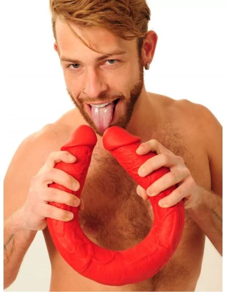 Double gode Stretch N°77 62 x 6.2cm Rouge