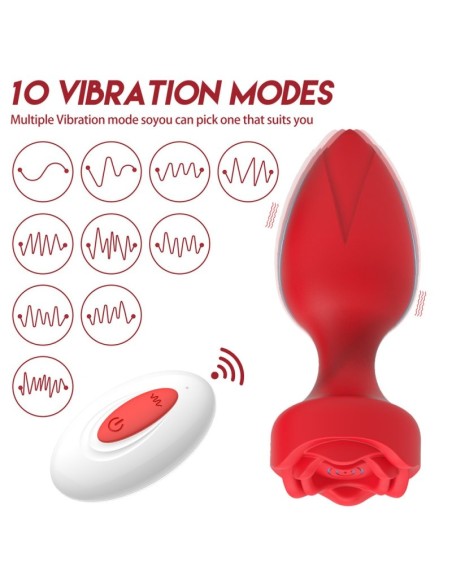 Plug vibrant Rosy Bello 8 x 3.5cm Rose