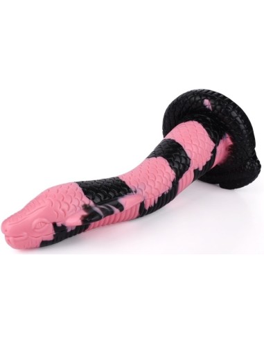 Gode Cobra Snake S 18 x 5cm Noir-Rose
