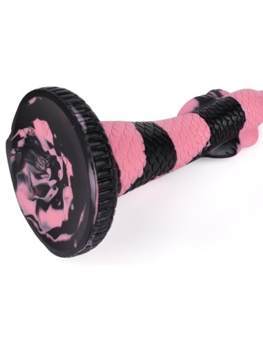 Gode Cobra Snake S 18 x 5cm Noir-Rose