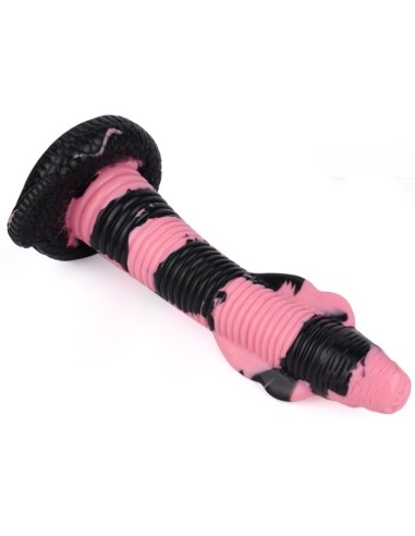 Gode Cobra Snake S 18 x 5cm Noir-Rose