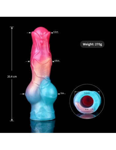 Gaine de pénis Nott Very Dick 18 x 6.5cm Rose-Bleu