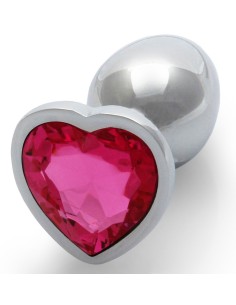 Bijou anal Heart Gem S 6 x 2.6cm Argenté-Rose