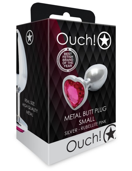 Bijou anal Heart Gem S 6 x 2.6cm Argenté-Rose