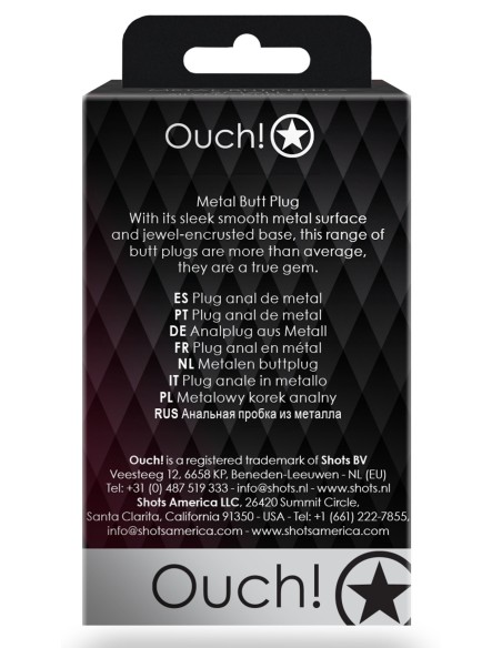 Bijou anal Heart Gem S 6 x 2.6cm Argenté-Rose