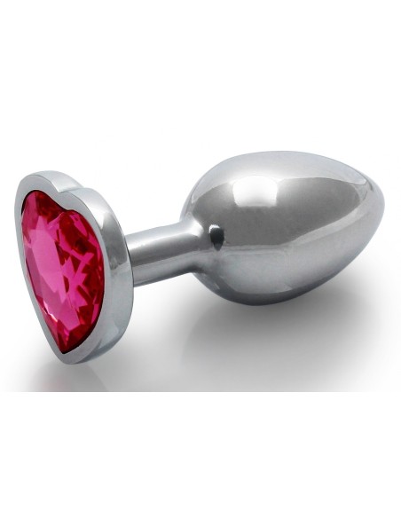 Bijou anal Heart Gem S 6 x 2.6cm Argenté-Rose