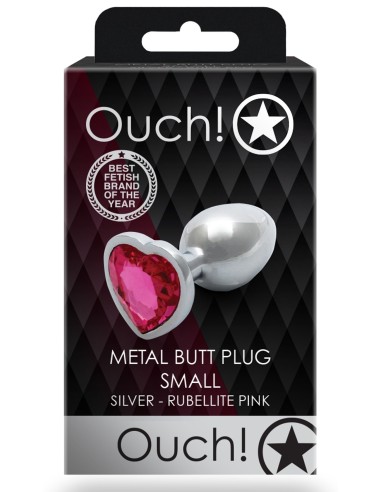 Bijou anal Heart Gem S 6 x 2.6cm Argenté-Rose