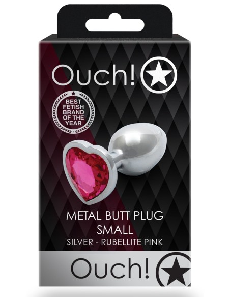 Bijou anal Heart Gem S 6 x 2.6cm Argenté-Rose