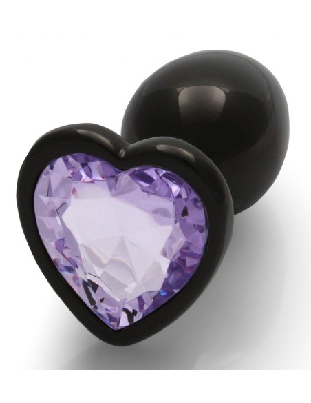 Bijou anal Heart Gem S 6 x 2.6cm Noir-Violet