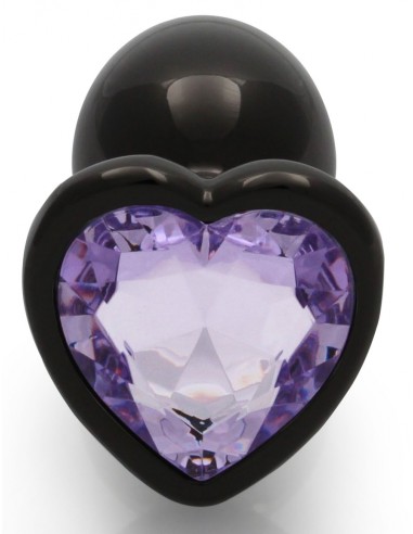 Bijou anal Heart Gem S 6 x 2.6cm Noir-Violet