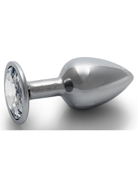 Bijou anal Round Gem S 6 x 2.6cm Argenté-Transparent