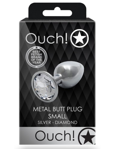 Bijou anal Round Gem S 6 x 2.6cm Argenté-Transparent