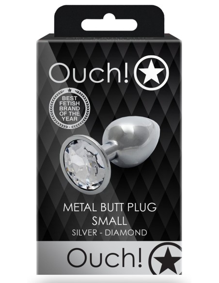 Bijou anal Round Gem S 6 x 2.6cm Argenté-Transparent