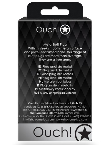 Bijou anal Round Gem S 6 x 2.6cm Argenté-Transparent