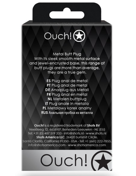 Bijou anal Round Gem S 6 x 2.6cm Argenté-Transparent