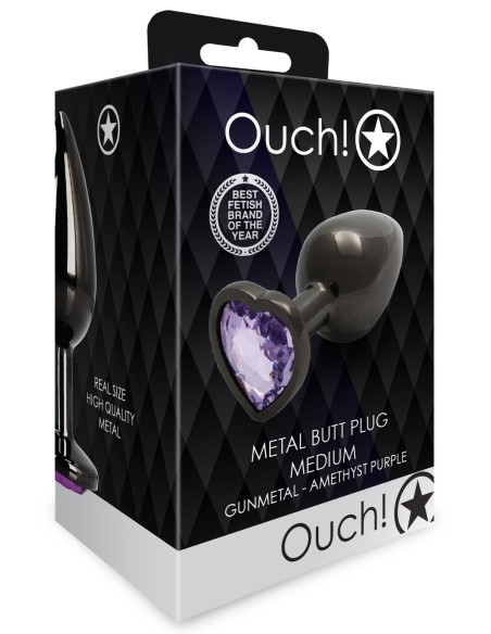 Bijou anal Heart Gem M 7 x 3.3cm Noir-Violet Bijou anal Heart Gem M 7 x 3.3cm Noir-Violet