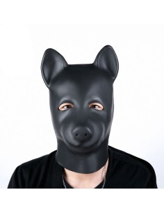 Cagoule en latex Sweety Bear Noire