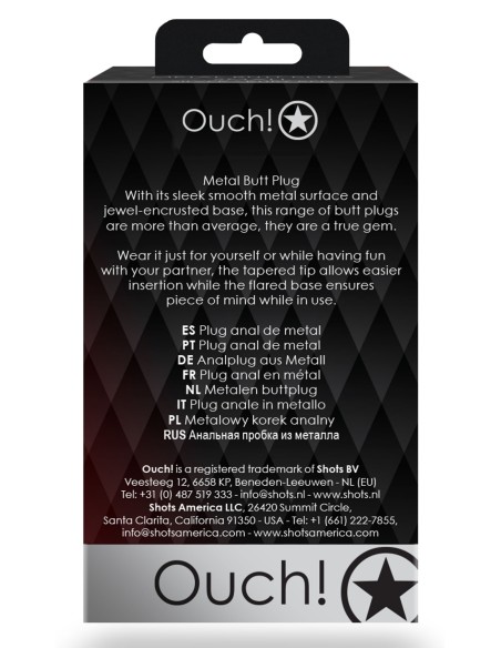 Bijou anal Round Gem M 7 x 3.3 cm Argenté-Transparent