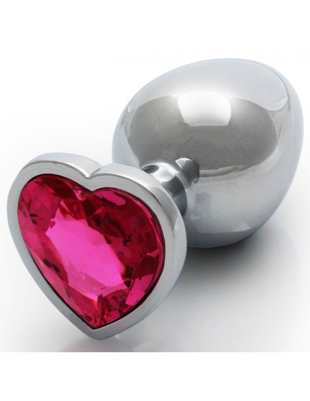 Bijou anal Heart Gem L 8 x 4cm Argenté-Rose Bijou anal Heart Gem L 8 x 4cm Argenté-Rose