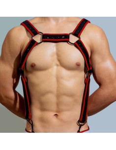 Harnais en néoprène Neo Chest Noir-Rouge