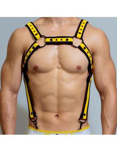 Harnais en néoprène Neo Chest Noir-Jaune