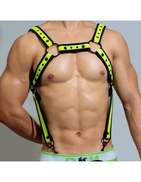 Harnais en néoprène Neo Chest Noir-Vert fluo Harnais en néoprène Neo Chest Noir-Vert fluo