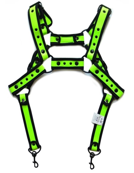 Harnais en néoprène Neo Chest Noir-Vert fluo Harnais en néoprène Neo Chest Noir-Vert fluo
