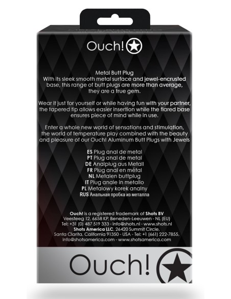 Bijou anal Heart Gem L 8 x 4cm Noir-Violet