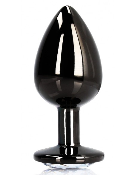 Bijou anal Round Gem L 8 x 4cm Noir-Transparent Bijou anal Round Gem L 8 x 4cm Noir-Transparent