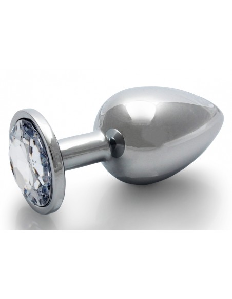 Bijou anal Round Gem L 8 x 4cm Argenté-Transparent Bijou anal Round Gem L 8 x 4cm Argenté-Transparent