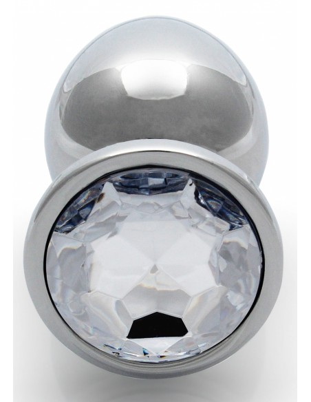 Bijou anal Round Gem L 8 x 4cm Argenté-Transparent Bijou anal Round Gem L 8 x 4cm Argenté-Transparent