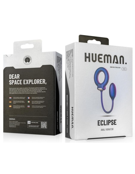 Cockring + Plug vibrant Eclipse Hueman 6.5 x 3cm - Diamètre 45mm
