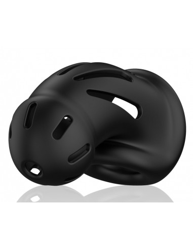 Cage de chasteté ManCage Modèle 27 - 9.6 x 3.5cm Noire - Cages de Chasteté - 4