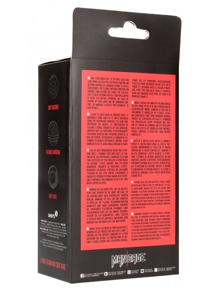 Cage de chasteté ManCage Modèle 27 - 9.6 x 3.5cm Noire - Cages de Chasteté - 6