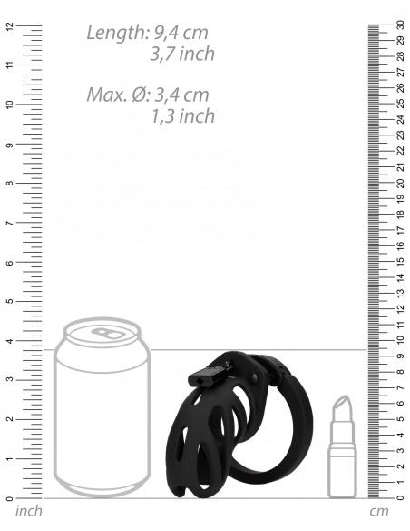 Cage de chasteté ManCage Modèle 24 - 9 x 3.5cm Noire Cage de chasteté ManCage Modèle 24 - 9 x 3.5cm Noire